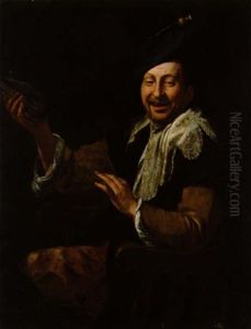 Ritratto Di Uomo Che Ride by Giacomo Ceruti