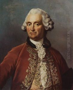 Portrait Of A Gentleman (sir John Goodriche Bt.?) In A Red Coat With Brocade And A Pink Waistcoat