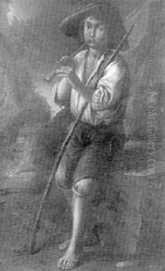 Jeune Garcon Jouant Du Pipeau
