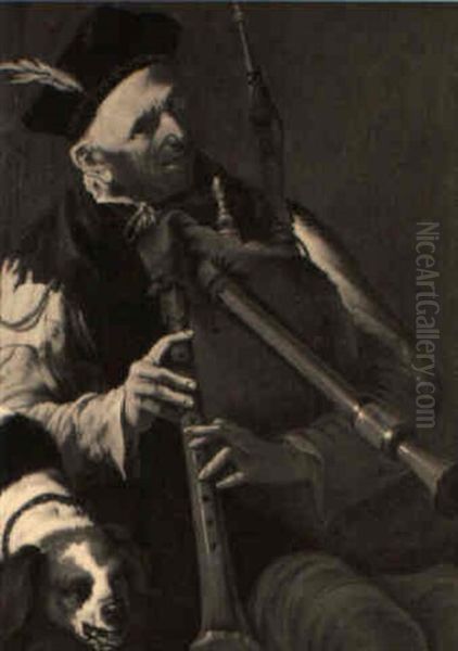A Bagpipe Player - view 1