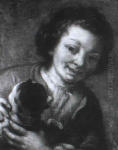A Boy Holding A Cat by Giacomo Ceruti