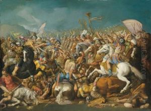 A Classical Battle, Probably Depicting The Defeat Of Hannibal By Scipio Africanus Major (circa<br/>235-183 B.c.) by Bernardino Cesari