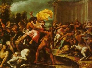 Battle Of The Lapiths And Centaurs by Bernardino Cesari