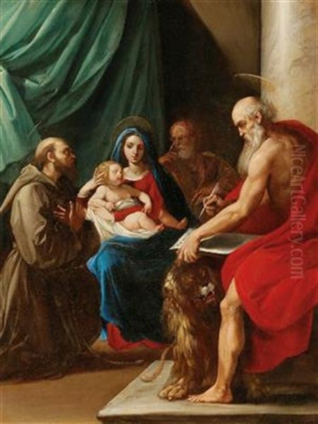 The Holy Family With Saint Francis And Saint Jerome - view 1