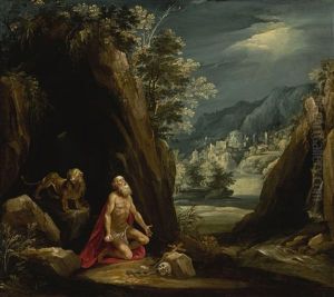 Saint Jerome In The Desert by Giuseppe Cesari