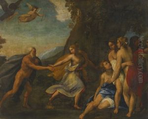 Jupiter And The Nymphs by Giuseppe Cesari