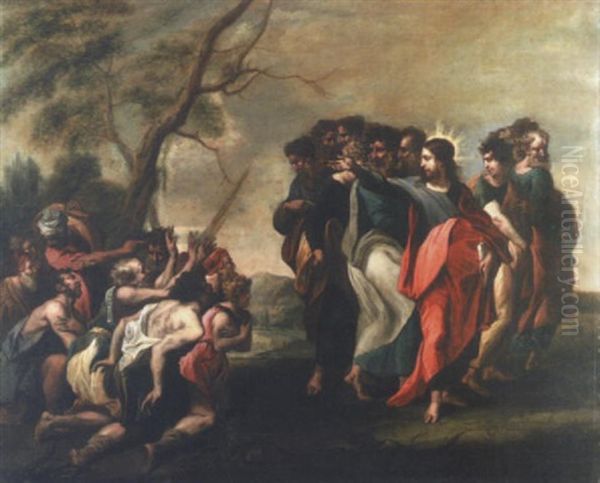 Le Christ Et Les Apotres Benissant Les Malades - view 1