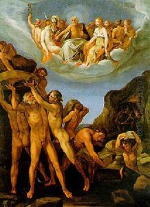 La Cacciata Dei Giganti Dell'olimpo by Giuseppe Cesari