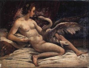 Leda And The Swan by Giuseppe Cesari