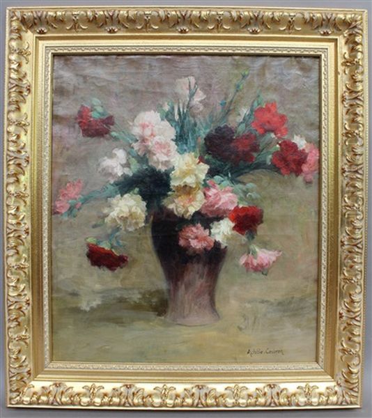 Bouquet D'oeillets Dans Un Vase - view 1