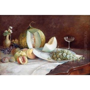 Kavunlu Naturmort by Huseyin Rifat Ceteci