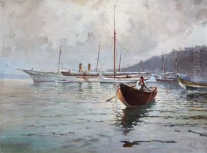 Tuval Uzerine Yagliboya by Huseyin Rifat Ceteci