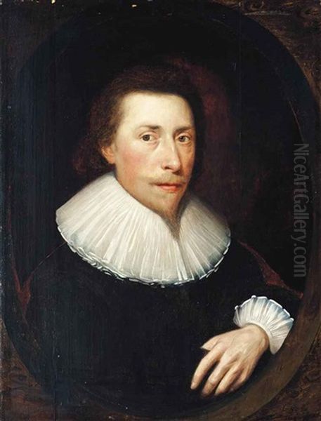 Portrait Of A Gentleman, In A Black Coat And White Ruff - view 1