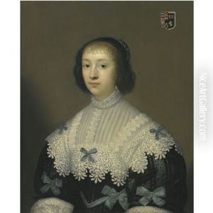 Portrait Of Margaret, Lady Hungerford (1596-1648) by Jonson van Ceulen