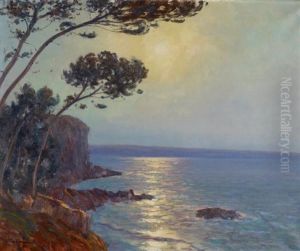 Clair De Lune Sur La Mediterranee by Arsene Chabanian