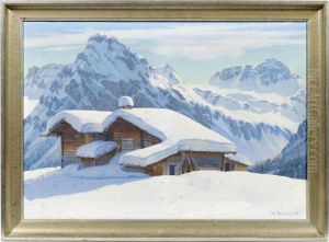 Landscape With Mountains In Winter