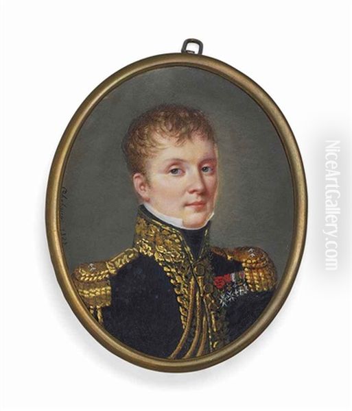 Prince Victor-amedee-marie De Broglie (1772-1852), In Military Uniform Of Marechal De Camp, Gold-edged Blue Coat, Gold Epaulettes With Two Stars - view 1