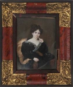 Grand Portrait De Madame De Saint Sulpice, Nee Victorine Agnel De Lagarde by Emmanuel Flavien Chabanne