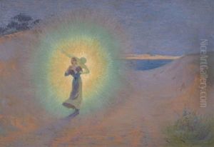 Hommage A Gounod ; Mireille Traversant Le Desert De La Crau by Maurice Chabas