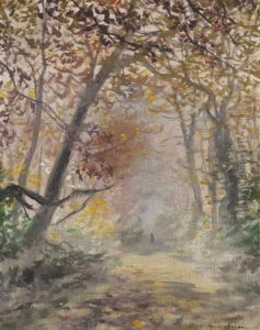 Personnage Dans Un Sous-bois by Maurice Chabas