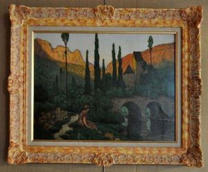 Reverie Pres Du Chateau Du Lot by Maurice Chabas