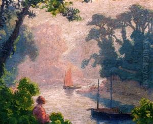 Jeune Femme Au Bord De L'eau