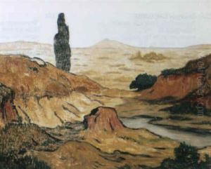 Paysage A La Riviere by Maurice Chabas