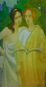 La Lecture by Maurice Chabas