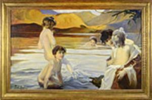 Bathing Girls by Paul Emile Chabas