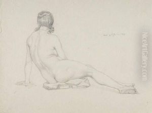 Sitzender Weiblicher Ruckenakt. 1819 by Samuel Amsler
