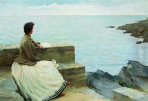 Frau Am Meer by Paul Emile Chabas
