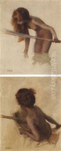 Jeune Baigneuse Penchee by Paul Emile Chabas