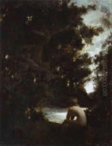 A Twilight Idyll With A Nude By A Pond