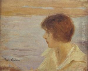 Jeune Fille Devant La Mer by Paul Emile Chabas