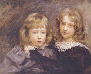 Portrait De Deux Enfants by Paul Emile Chabas
