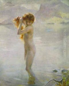 Nymph In A Sylvan Lake by Paul Emile Chabas