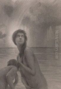 Banistas Y Arco Iris by Paul Emile Chabas