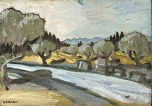 Oliviers Pres Des Alpilles by Auguste Chabaud