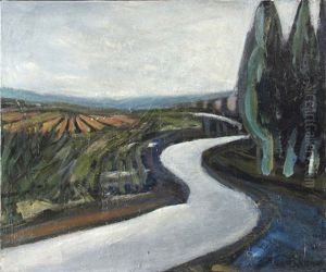 Cypres Pres De La Route, Circa 1910 by Auguste Chabaud