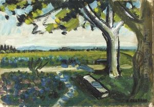 Les Quatre Platanes, Circa 1935 by Auguste Chabaud