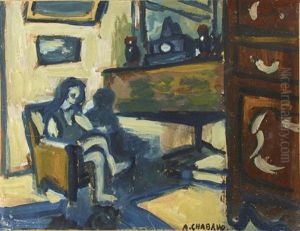 Interieur, Circa 1920 by Auguste Chabaud