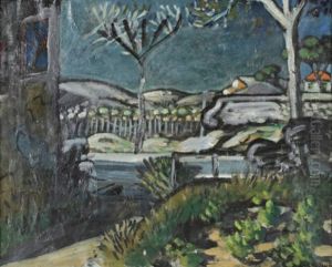 Vue Sur La Montagnette by Auguste Chabaud