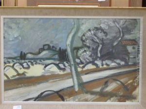 Paysage Au Toit De Neige by Auguste Chabaud