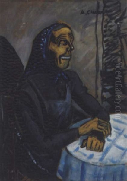Vieille Femme Au Fichu Bleu - view 1