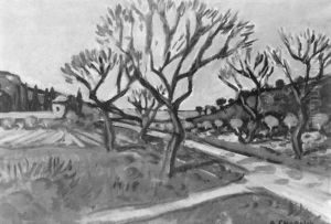 Chemin Provencal Au Bord De La Mer by Auguste Chabaud