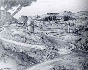 Route En Provence by Auguste Chabaud