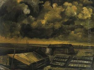 Greenhouses In A Polder Landscape by Hendrik Chabot