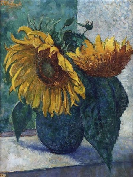 Sunflowers In Vase - view 1
