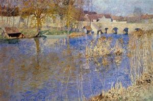 Le Pont De Grez-sur-loing Au Printemps by Francis Brooks Chadwick