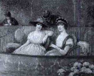 Zwei Damen In Der Loge by Eugene Chaffanel